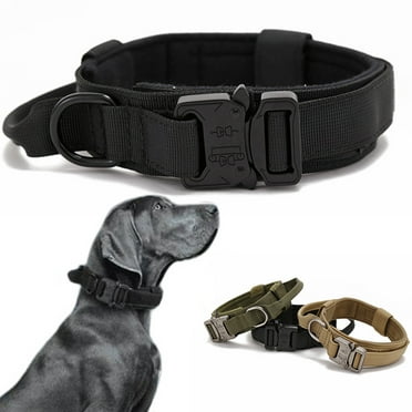 Coloody Reflective Heavy Duty Dog Collar With Handle And Buckle Military Tactical Dog Collar Nylon Dog Show Collar
