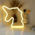thumbnail image 1 of Coloody Unicorn Neon Lights LED Neon Light Sign Neon Wall Light Battery/USB Operated Neon Light-Yellow Unicorn, 1 of 2