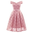 thumbnail image 1 of Coloody Women Vintage Lace Dresses Female Knee Length Cocktail Party Dress, 1 of 5