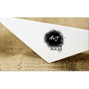 Colop Stamper Custom Monogram Rubber Stamp Save The Date Gift For Love Scribble Design By Printtoo