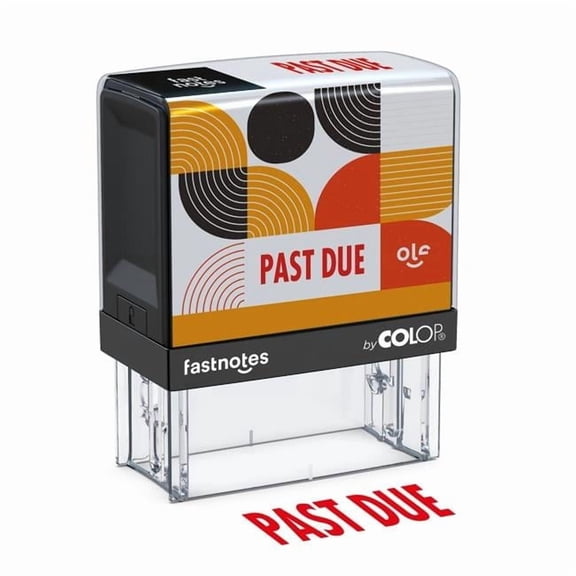 Colop USA LLC 168993 Fastnotes, PAST DUE, red