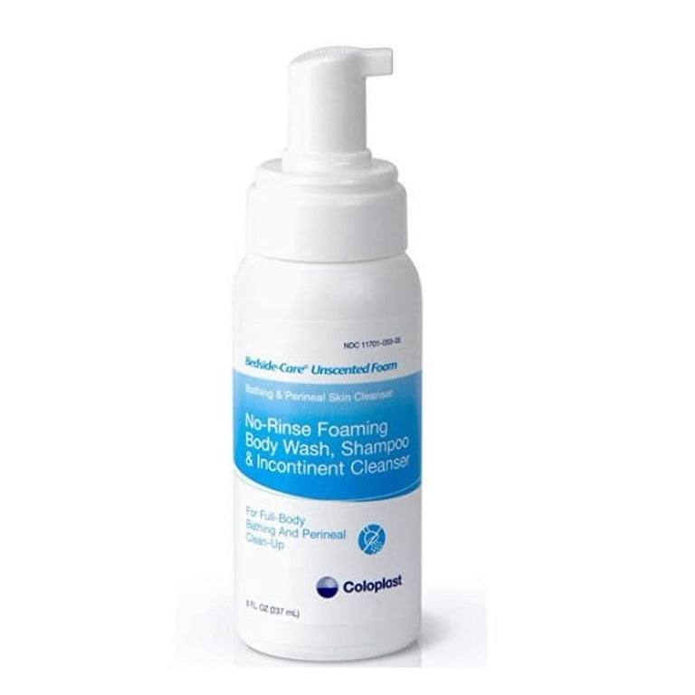nonoケア Bedside-Care No-Rinse Shampoo and Body Wash, 8 oz Pump, Unscented