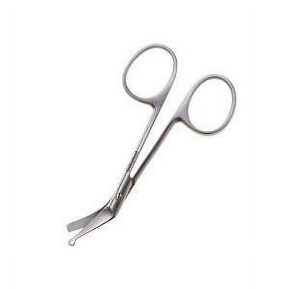 Coloplast Ostomy Scissors Finger Ring Handle Curved Blunt/Blunt 1 Count