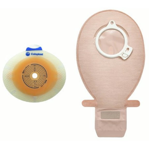 Coloplast SenSura Click Two-Piece Closed Pouch with Integrated Wave Filter 3/4" to 1-1/4" Stoma Opening, 2" Flange, 7" L