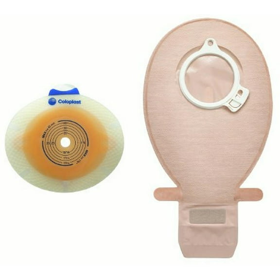 Coloplast SenSura Click Two-Piece Cut-to-fit Convex Light Standard Wear Skin Barrier with Flange and Belt Tabs 5/8" to 7