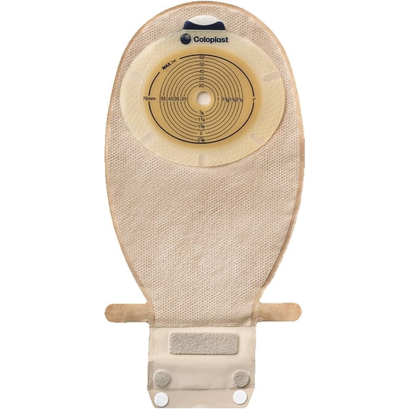 Coloplast Sensura #15521 One Piece EasiClose Wide Outlet 3/8" to 3" Non-Convex Standard Wear, Transparent - Pack of 20