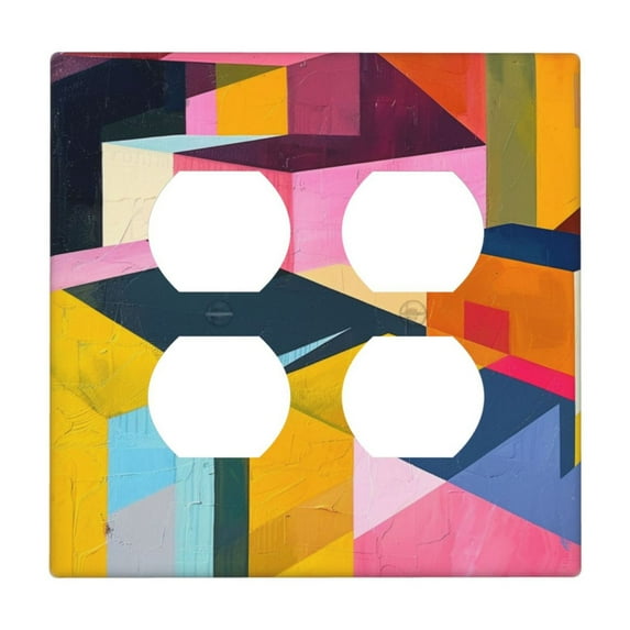 Color 3D Plate Light Switch Cover Decorative Switch Plates and Outlet Covers Wall Plate for Electrical Kitchen Home Office Art Decor Mid-size