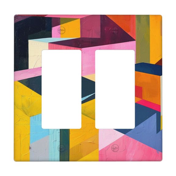 Color 3D Plate Light Switch Cover Decorative Switch Plates and Outlet Covers Wall Plate for Electrical Kitchen Home Office Art Decor Standard Size