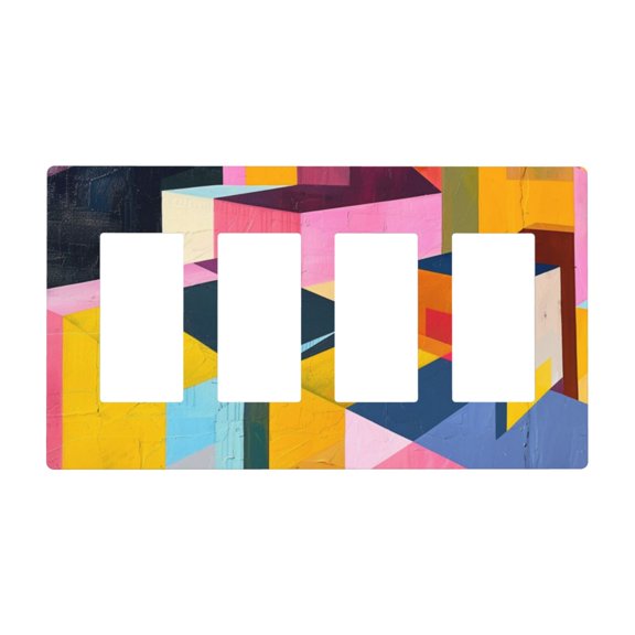 Color 3D Plate Light Switch Cover Decorative Switch Plates and Outlet Covers Wall Plates for Electrical Kitchen Home Office Art Decor