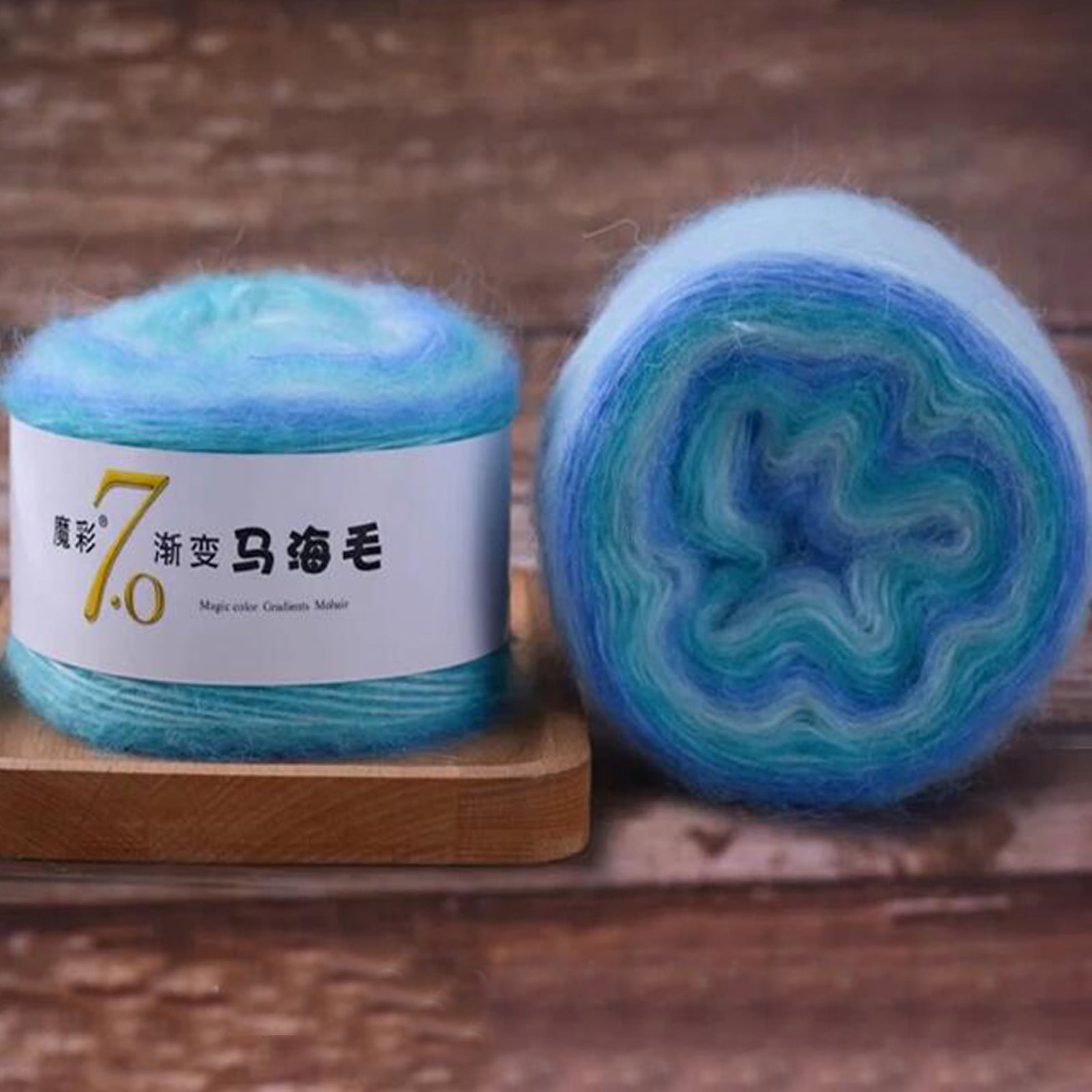 Color 7.0 Progresive Mohair Line Silk Mohair Fine Hand Knitting Yarn Clearance