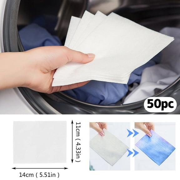 Color Absorbing Sheets, Fmnung 50 Pack Laundry Dye Catcher and Color Protection Sheets for Washing Machine, Anti Dye Transfer Laundry Care, Keeps Clothes Bright and Colorful