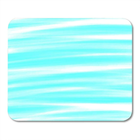 Color Abstract Flashy Blue Watercolor Irregular Blurred Lines Pattern with White Gaps Bright Contrast Mousepad Mouse Pad Mouse Mat 9x10 inch