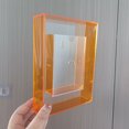 thumbnail image 1 of Color Acrylic Photo Frame Double-sided Transparent Photo Frame Table 6-inch Clip Poster Mounted Picture Frame Wall Hollow Photo Frame - Orange, 1 of 6