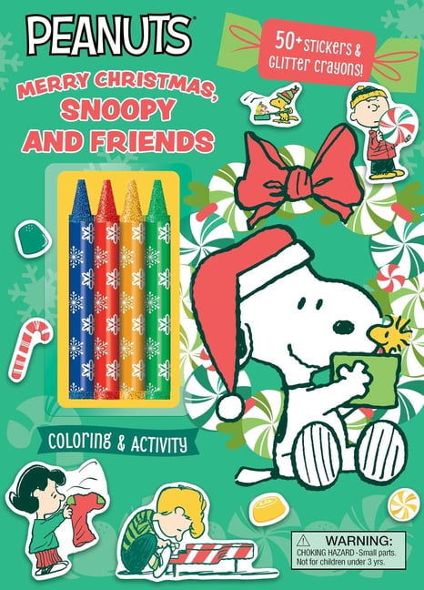 Color & Activity with Crayons Peanuts: Merry Christmas, Snoopy and Friends, (Paperback)