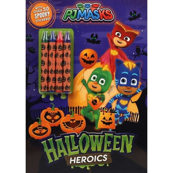 Color & Activity with Crayons Pj Masks: Halloween Heroics, (Paperback)