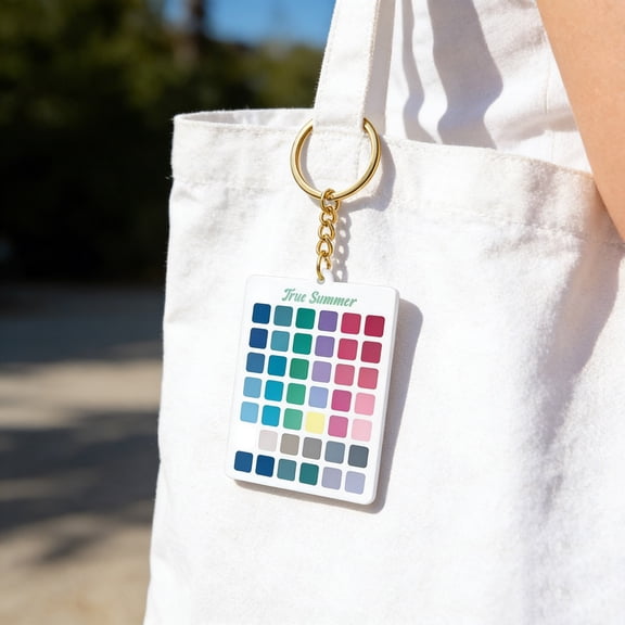 Color Analysis Keychain Fashion Color Matching Guide Portable Style Tool Keychain, Color Matching, Easy Carry, Style Upgrade, For Fashion Outfit Planning Daily Use Travel