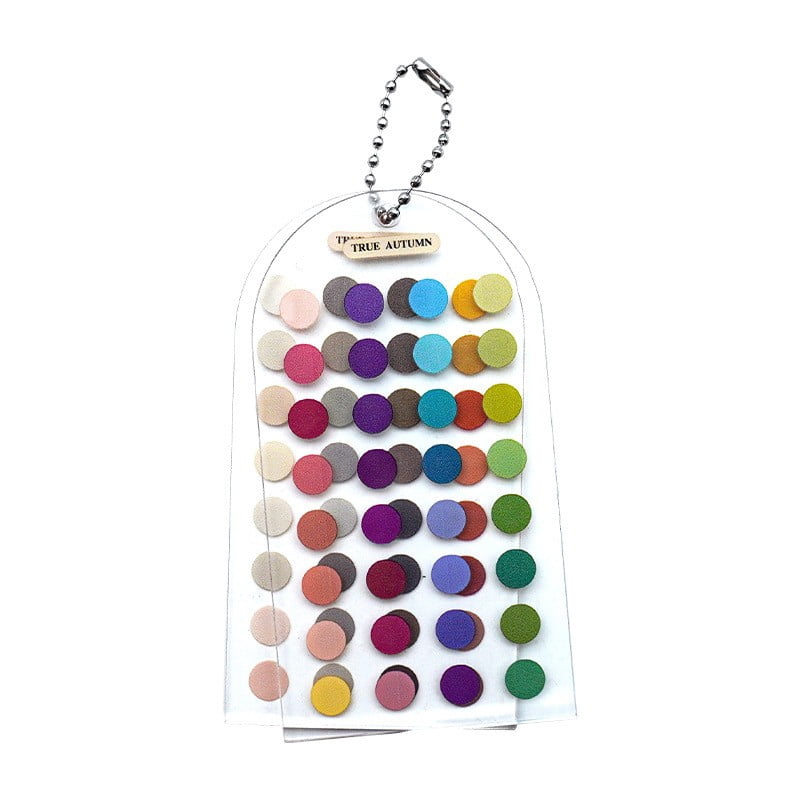 Color Analysis Template Card Keychain, Portable Acrylic Color Matching ...