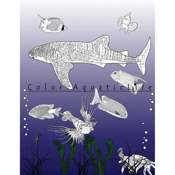 Color Aquatic Life: Activity Book (Paperback)