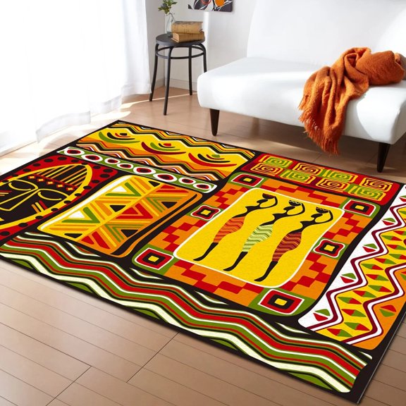 Color Art Of Afrikaner Women's Mask Living Room Floor Mat Children's Room Bedroom Bedside Carpet Kitchen Door Mat