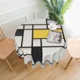 thumbnail image 1 of Color Art Style Round Tablecloth 60 Inch Polyester Table Cover Kitchen Dinning Washable Indoor Outdoor Party Wedding Picnic Holiday, 1 of 5