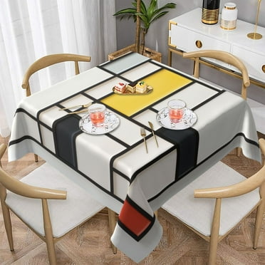Color Art Style Tablecloths Polyester Table Cloth for Kitchen Dinning Table Washable Table Cover for Parties Wedding Picnic 54"x54"