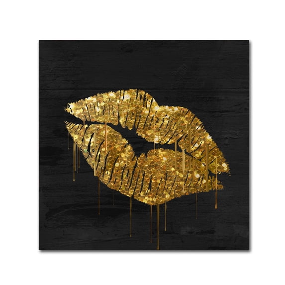Color Bakery 'Golden Lips' Canvas Art