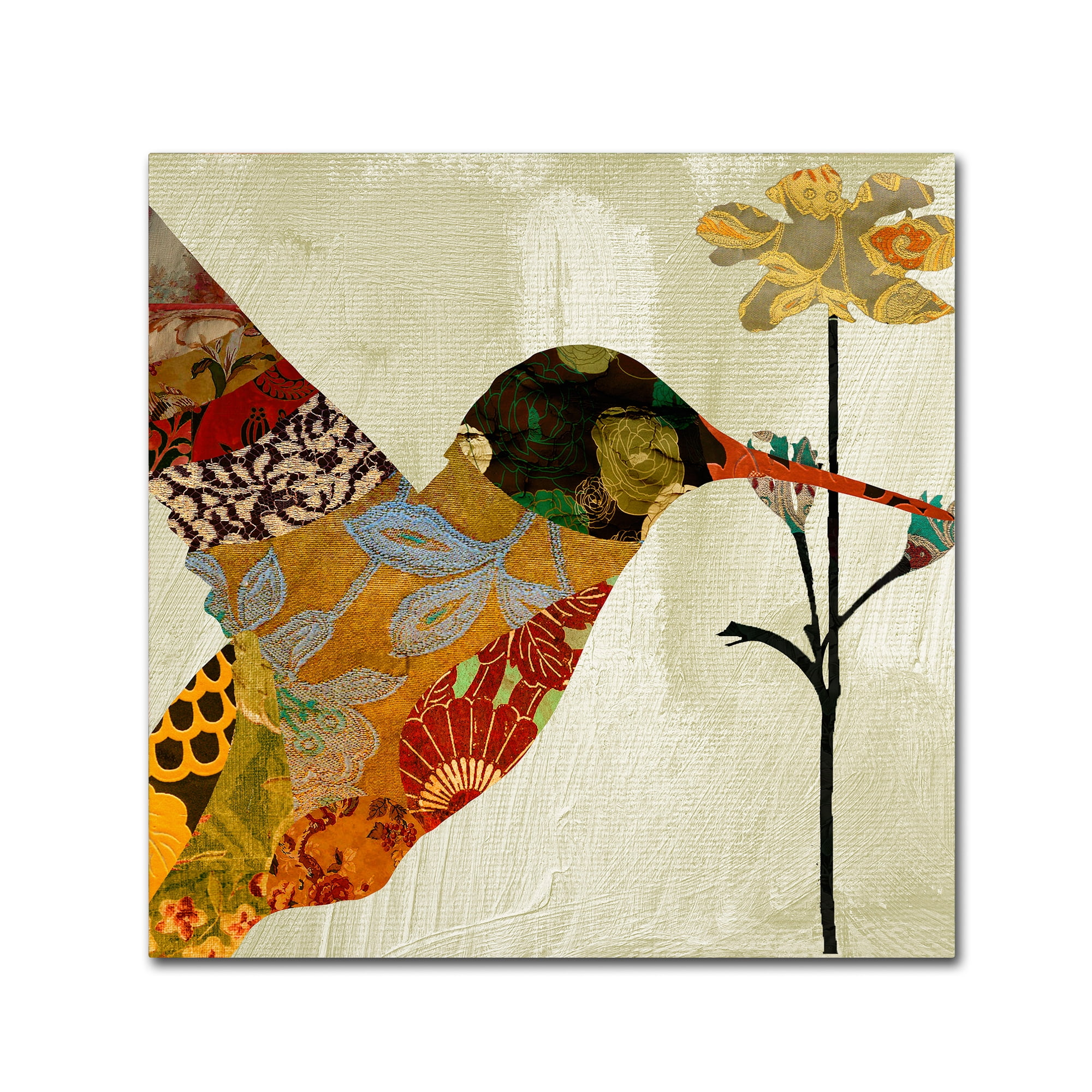 Color Bakery 'Hummingbird Brocade III' Canvas Art
