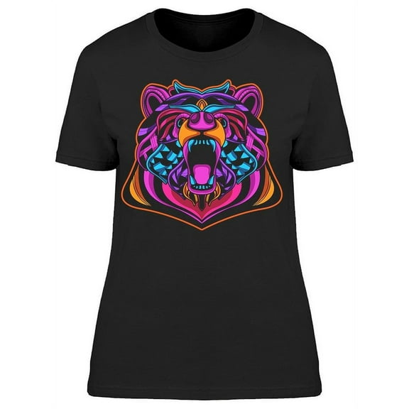 Color Bear Pattern T-Shirt Women -Image by Shutterstock, Female Medium