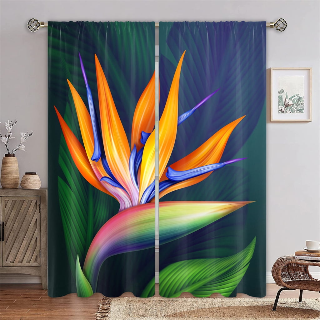 Color Beautiful Flower Design Sunshade Curtains Luxury Living Room Home
