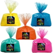 Color Blaze Color Powder Bundle, 5 lbs Each, Pink Orange Yellow Teal Blue Colors, 25 lbs Total