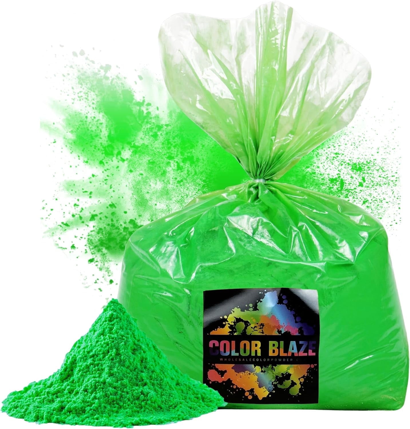 Color Blaze Green Color Powder 5 Pounds Fun Runs Holi Festivals Color Wars
