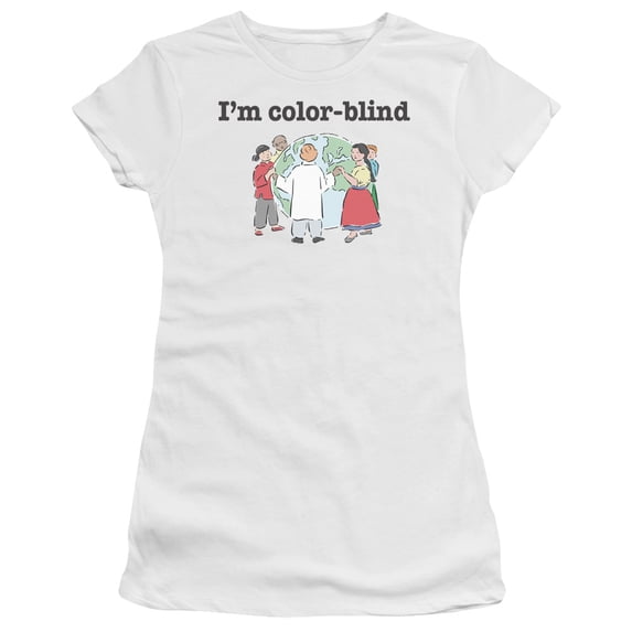- Color Blind - Juniors Teen Girls Cap Sleeve Shirt - XX-Large