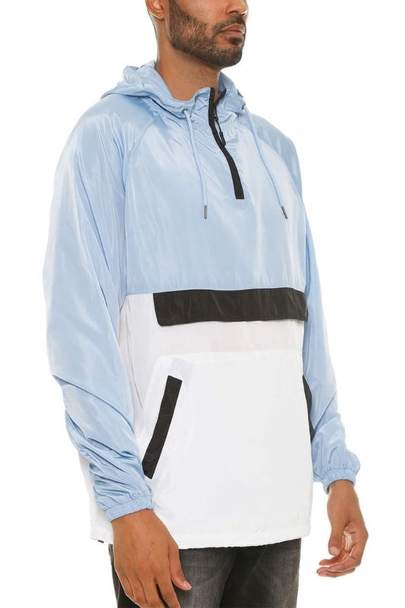 Color Block Anorak Jacket Pullover Windbreaker