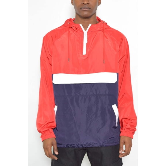 Color Block Anorak Jacket Pullover Windbreaker
