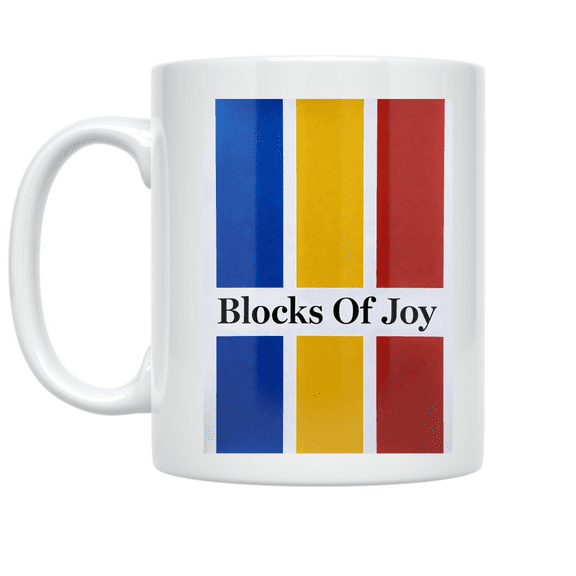 Color Block Art Design - Art Enthusiast - 11 oz Ceramic Coffee Mug