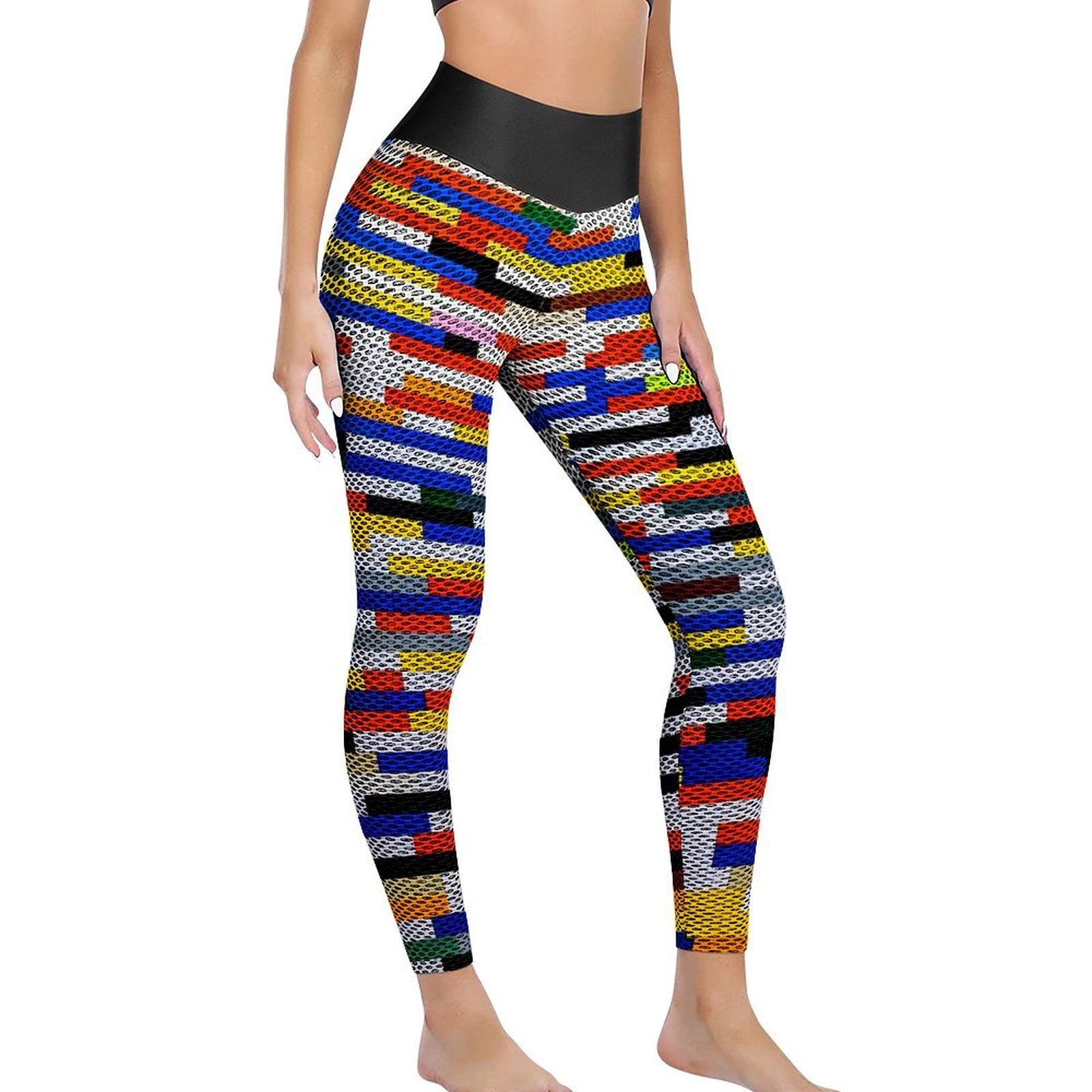 Womens Colorful Building Blocks Leggings