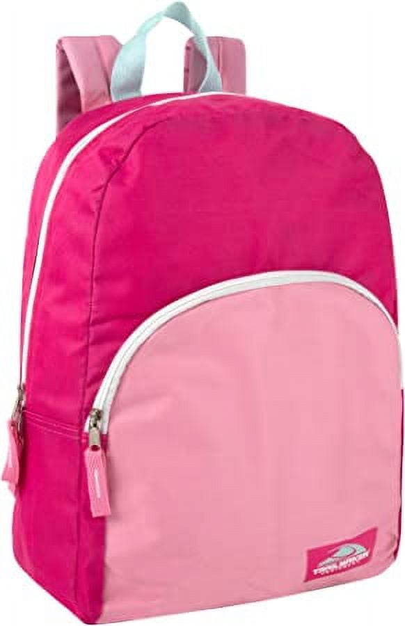 Color Block Backpacks for School Boys and Girls, 15 Inch Two Tone