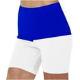 thumbnail image 1 of Color Block Biker Shorts for Women - Buttery Soft Summer High Waisted Tummy Control Athletic Workout Yoga Shorts, 1 of 4