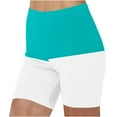 thumbnail image 1 of Color Block Biker Shorts for Women - Buttery Soft Summer High Waisted Tummy Control Athletic Workout Yoga Shorts, 1 of 4