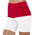 thumbnail image 1 of Color Block Biker Shorts for Women - Buttery Soft Summer High Waisted Tummy Control Athletic Workout Yoga Shorts, 1 of 4