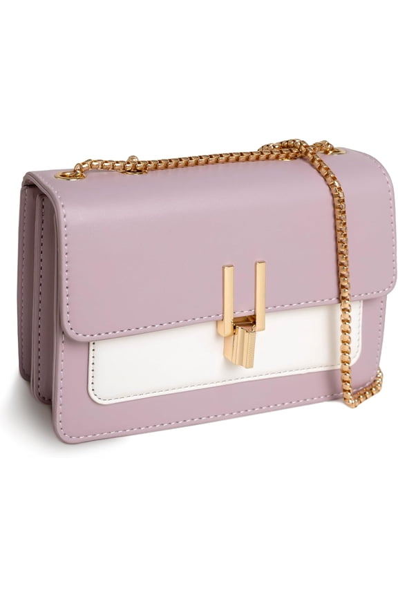 Color Block Crossbody Bags for Women Leather Purses Designer Satchel Handbags Bag