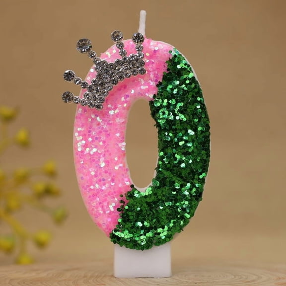 Color Block Crown 1st Birthday Candle Vibrant Cake Topper for Baby Boys & Girls First Birthday Party Decoration