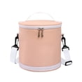 thumbnail image 1 of Color Block Cylindrical Insulated Bag, Crossbody Thermal Cooler for Work School, Portable Bento Bag for Outdoor Picnic Rice Box, 1 of 4