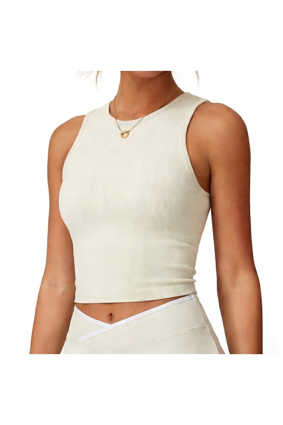 Color Block Fitness Tank Top for Women Racerback Sleeveless Workout Blouse Stylish Contrast Trim for Yoga Studio & Motivational Gym Outfits