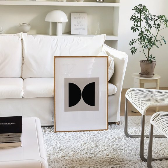 Color Block Geometric Poster, Unframed Paper Poster 8x10in