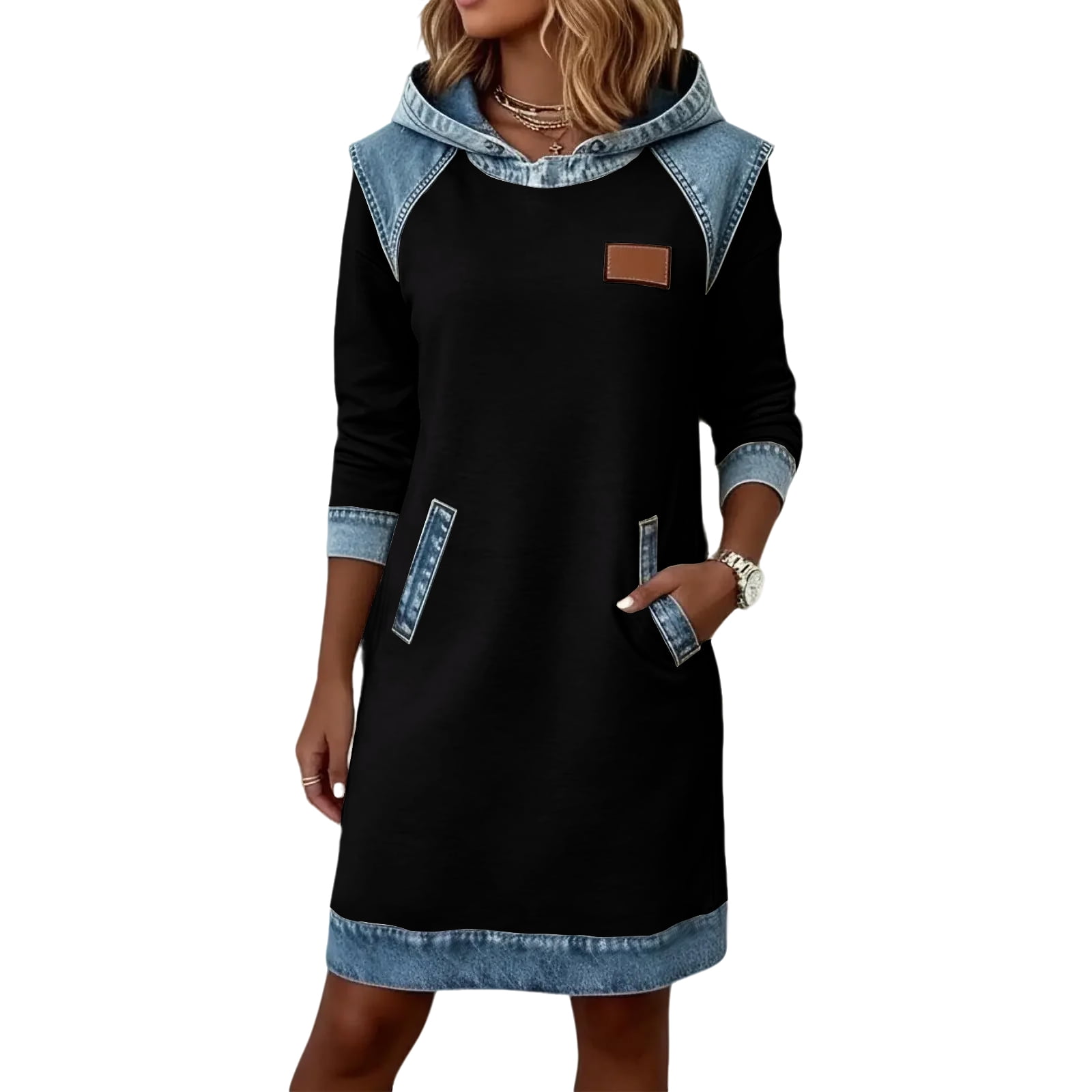 black glitter dress long sleeve Jewel Dresses Trumpet/Mermaid Formal Dresses collection:party-dresses Color:BLACK Wrought Studio™ 3 Piece