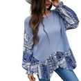 thumbnail image 1 of Color Block Interlock Sweater Blue X-Large, 1 of 6
