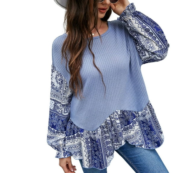 Color Block Interlock Sweater Blue X-Large