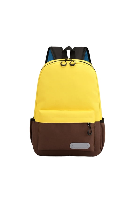 Color Block Lightweight Daypack with Front Pocket & Adjustable Straps – Large Capacity Casual Backpack for Travel, Daily Use, and Outdoor Recreation