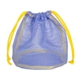 thumbnail image 1 of Color Block Mesh Drawstring Bag, Breathable Portable Wash Pouch, Lightweight Storage Handbag, Large Capacity Cosmetic Organizer, Quick Dry Mesh Sack, Multicolor Travel Carry Bag, 1 of 7